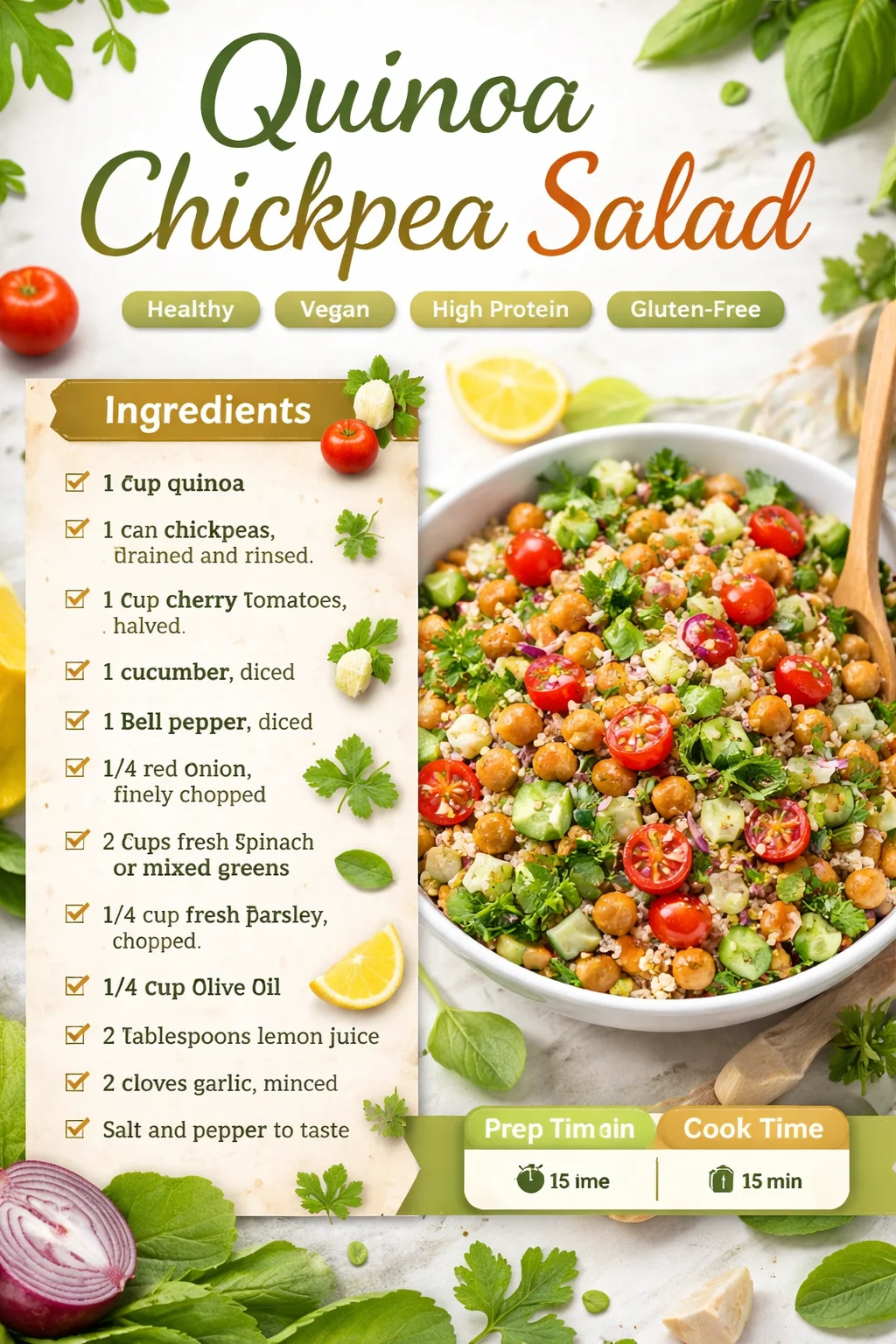 Quinoa Chickpea Salad