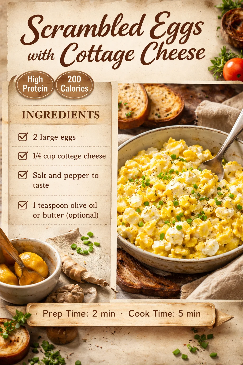 Scrambled Eggs with Cottage Cheese