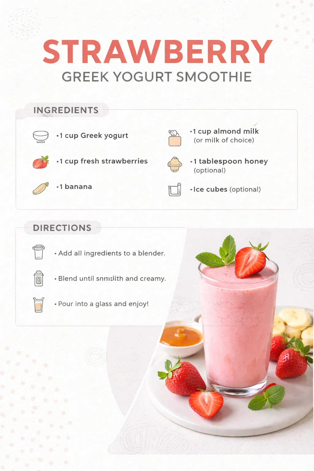 Strawberry Greek Yogurt Smoothie