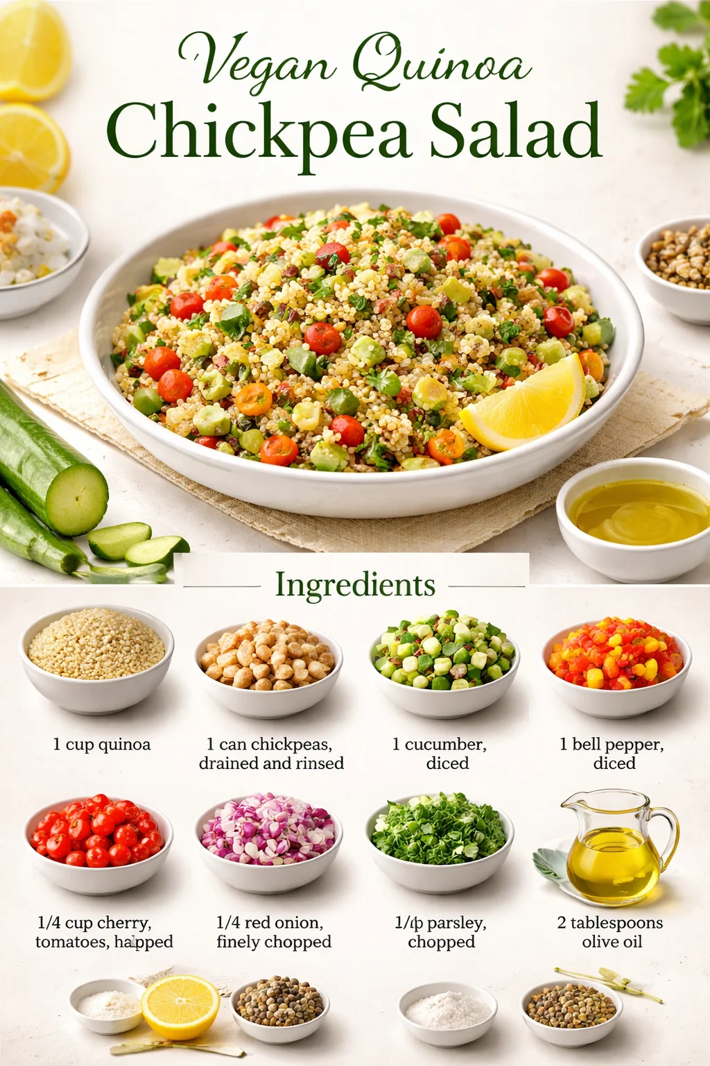 Vegan Quinoa Chickpea Salad