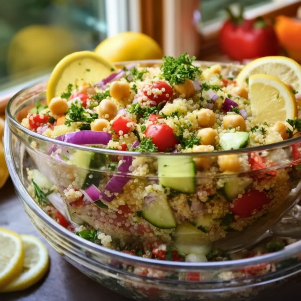 Vegan Quinoa Chickpea Salad