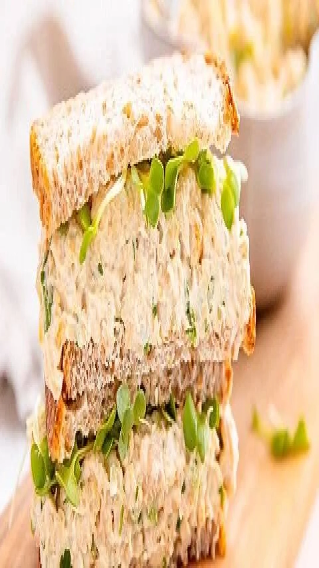 Chickpea Salad Sandwich with fresh vegetables and herbs.