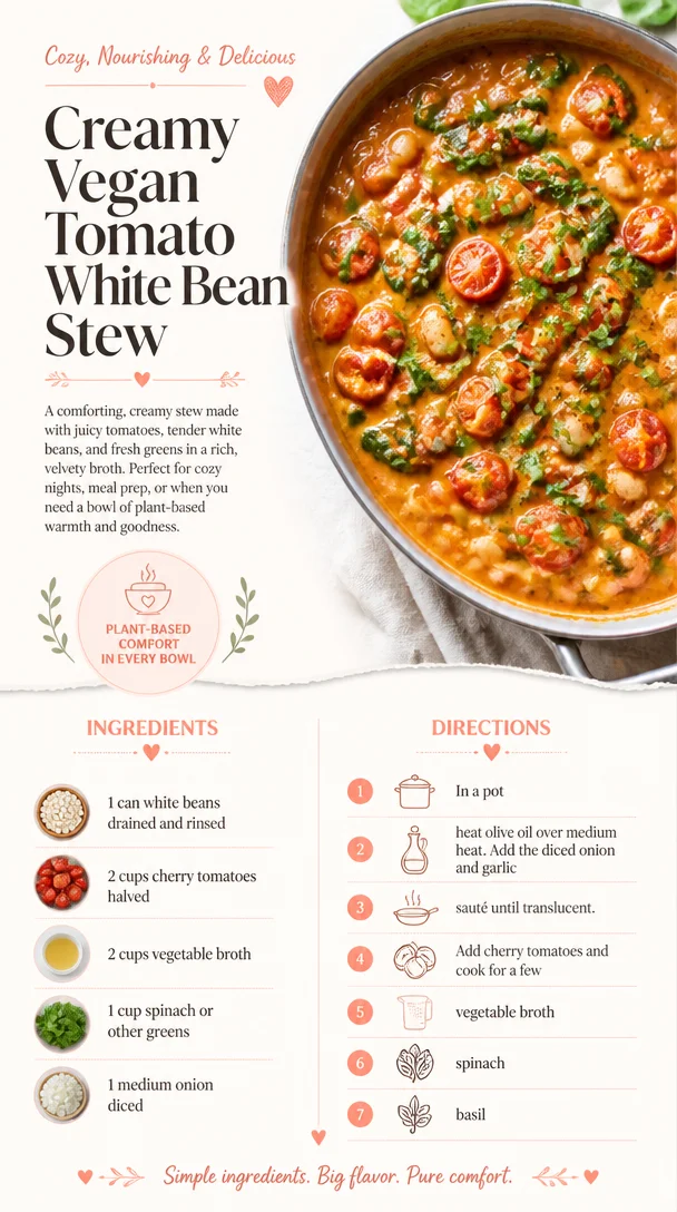 Creamy Vegan Tomato White Bean Stew