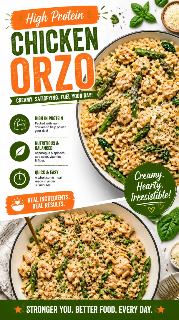 High Protein Chicken Orzo