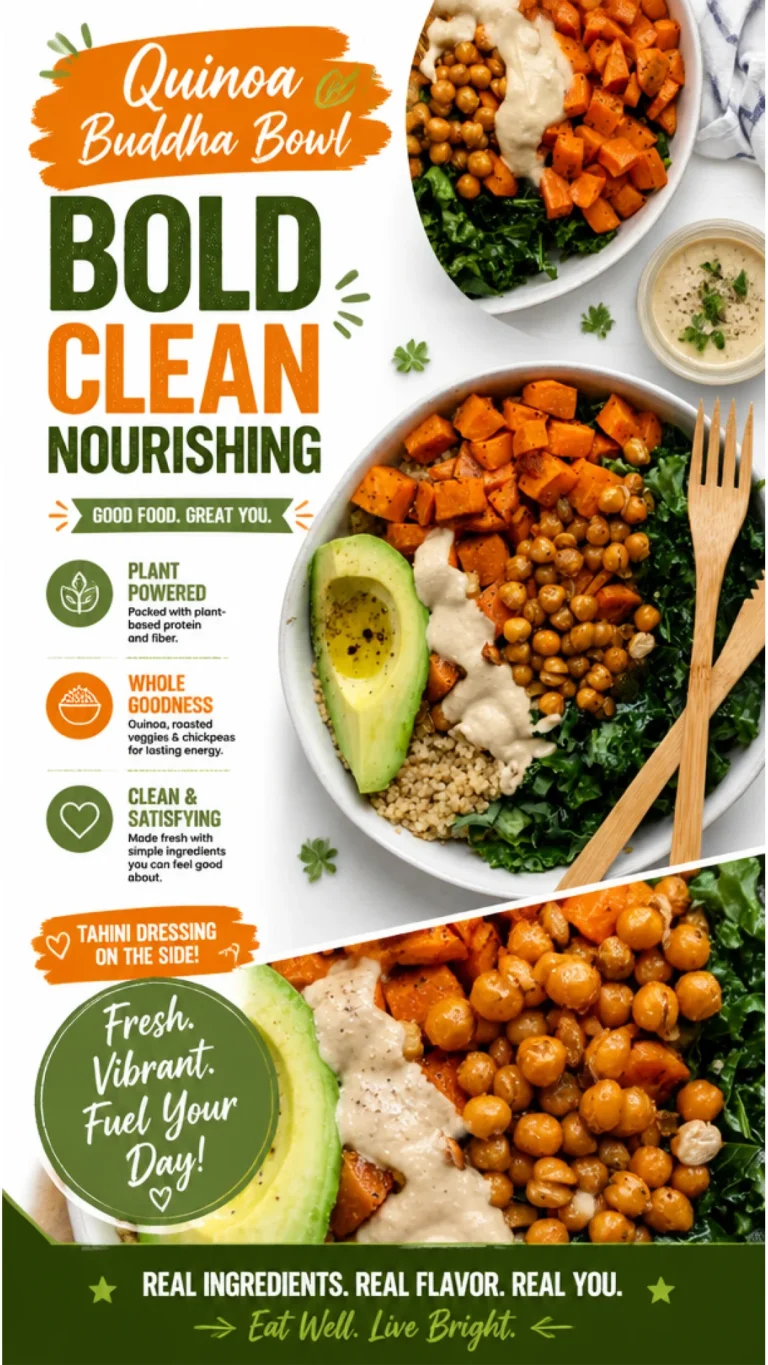 Colorful Quinoa Buddha Bowl with fresh vegetables and healthy toppings