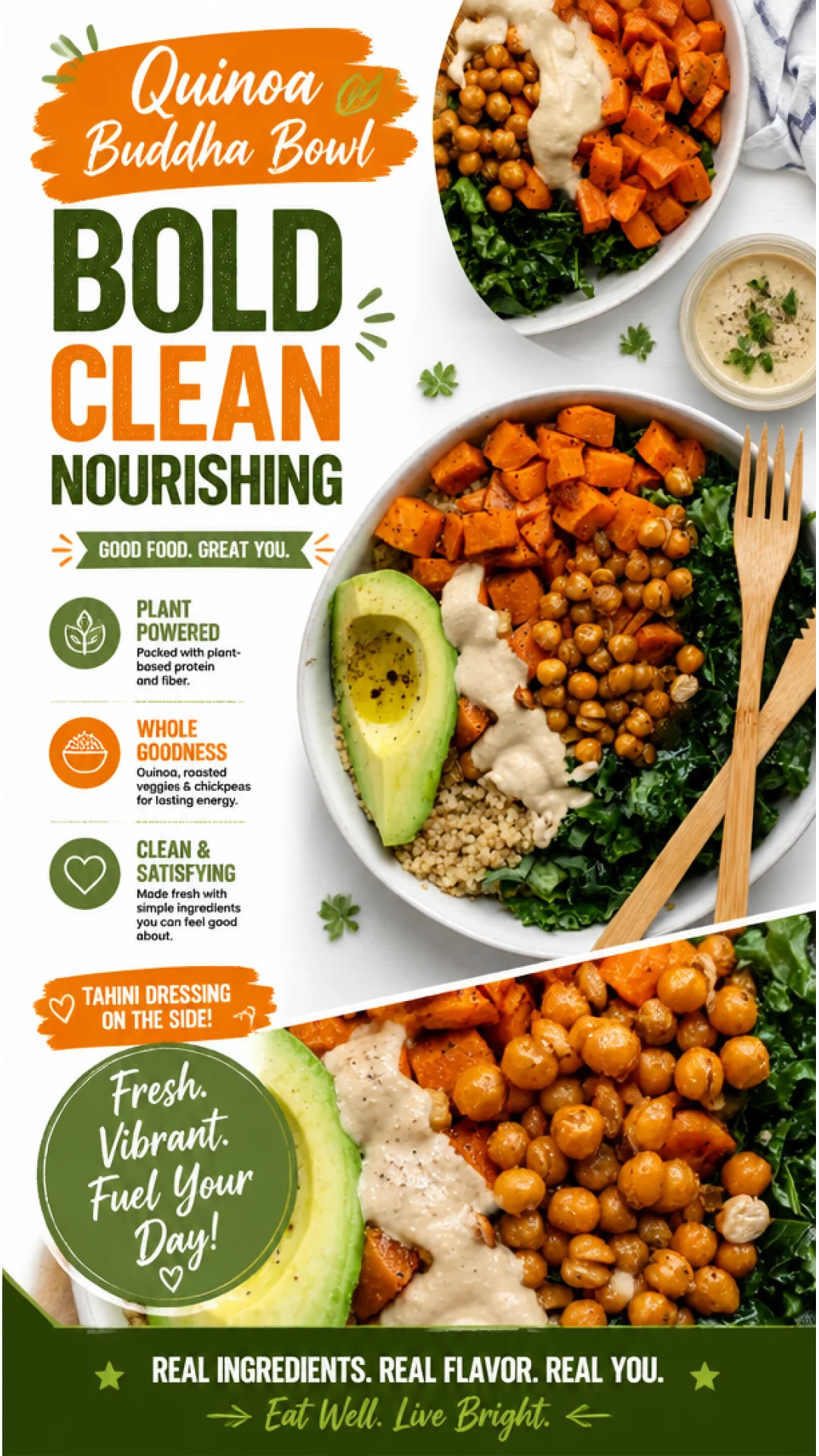 Colorful Quinoa Buddha Bowl with fresh vegetables and healthy toppings