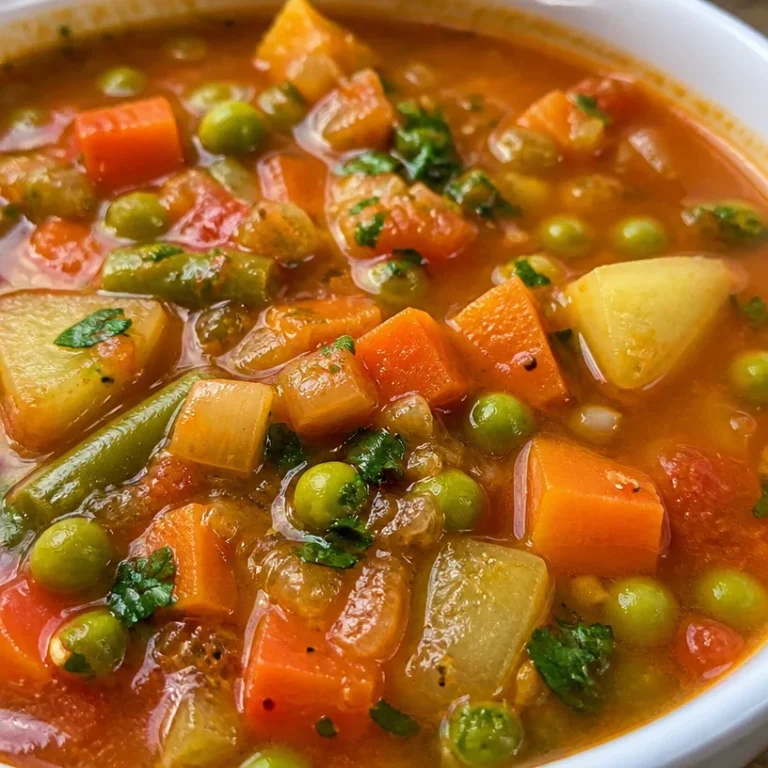 Quick 15-minute vegetable soup loaded with fresh vegetables