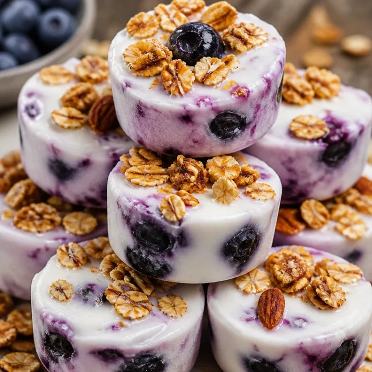 Healthy blueberry Greek yogurt bites for a tasty snack or dessert