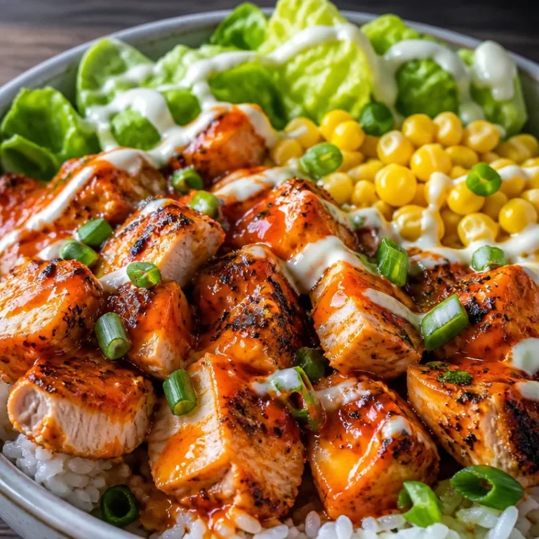 Buffalo Chicken Protein Bowl with vegetables and grains