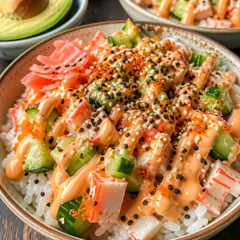 Delicious California Roll sushi bowls with fresh ingredients and vibrant presentation.