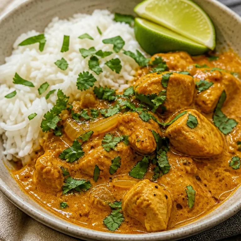 Coconut Chicken Rice Bowl with tender chicken and coconut-infused rice