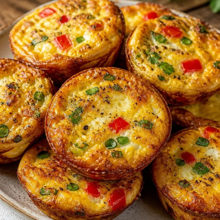 Healthy Cottage Cheese Egg Muffins baked in a muffin tin