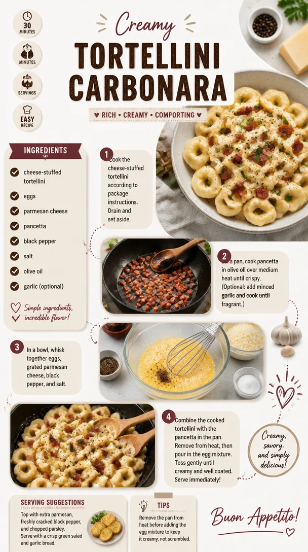 Creamy Tortellini Carbonara