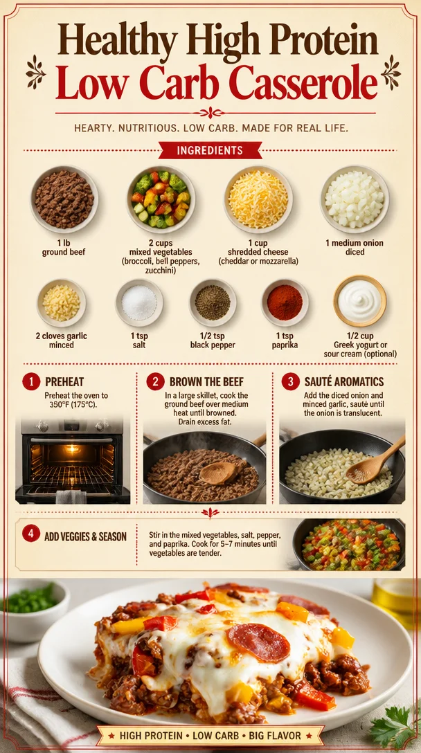 Healthy High Protein Low Carb Casserole