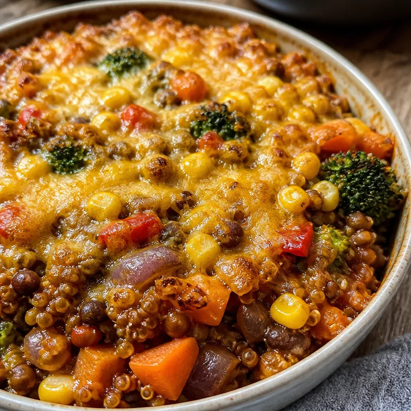 Hearty Lentil and Quinoa Casserole