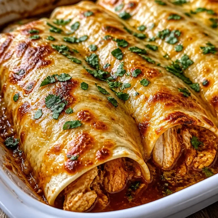 High protein chicken enchiladas topped with cheese and garnished with cilantro
