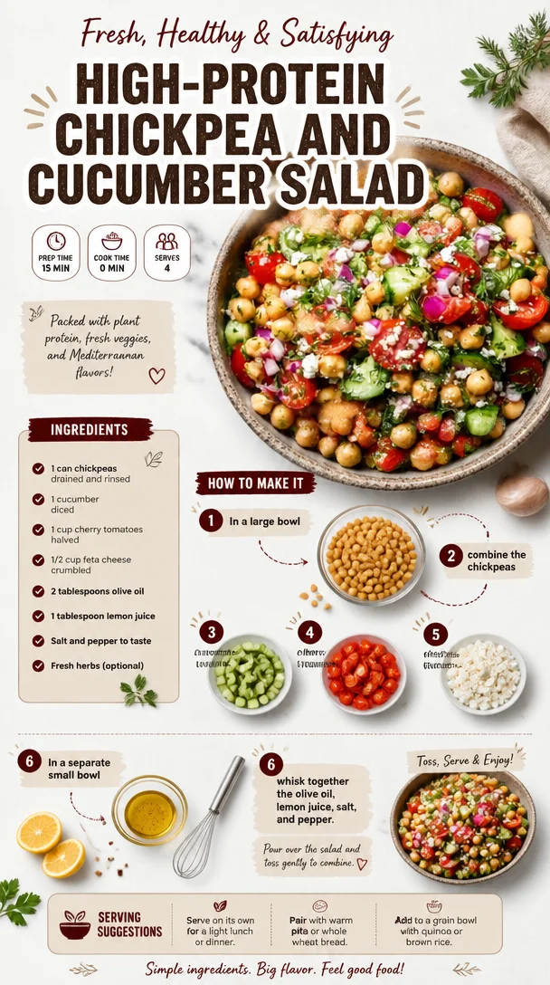 High-Protein Chickpea and Cucumber Salad