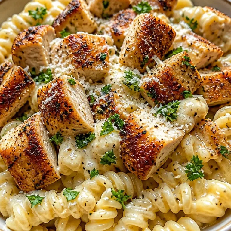 High Protein Garlic Parmesan Pasta Bowl with fresh ingredients