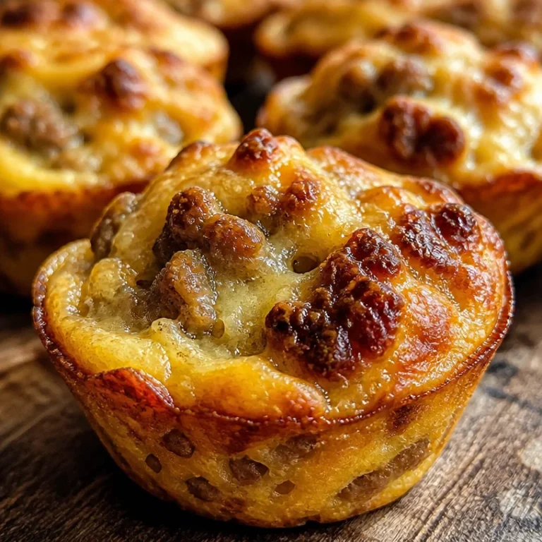 High-protein pancake sausage mini muffins on a plate