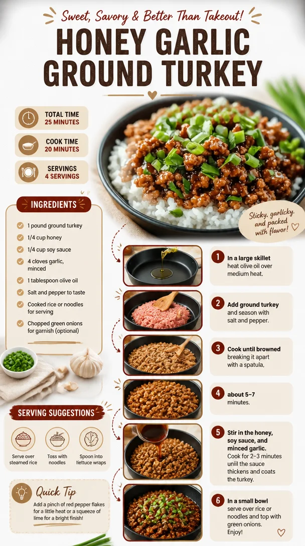 Honey Garlic Ground Turkey
