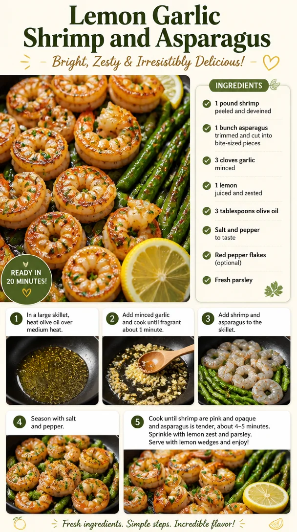 Lemon Garlic Shrimp and Asparagus