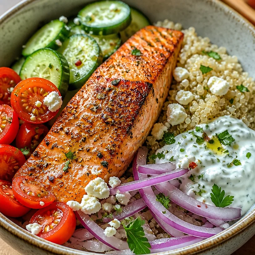 Mediterranean Salmon Bowl