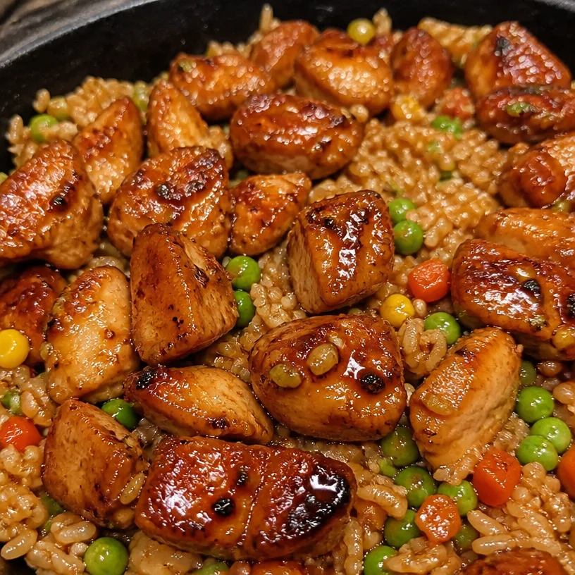 One-Pan Honey BBQ Chicken Rice