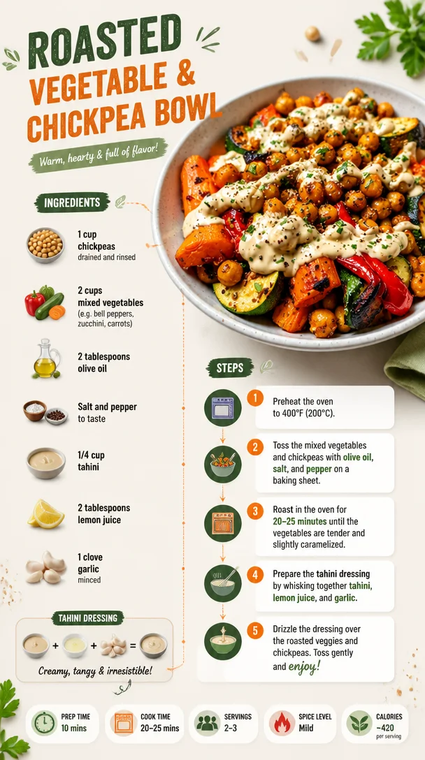 Roasted Vegetable & Chickpea Bowl