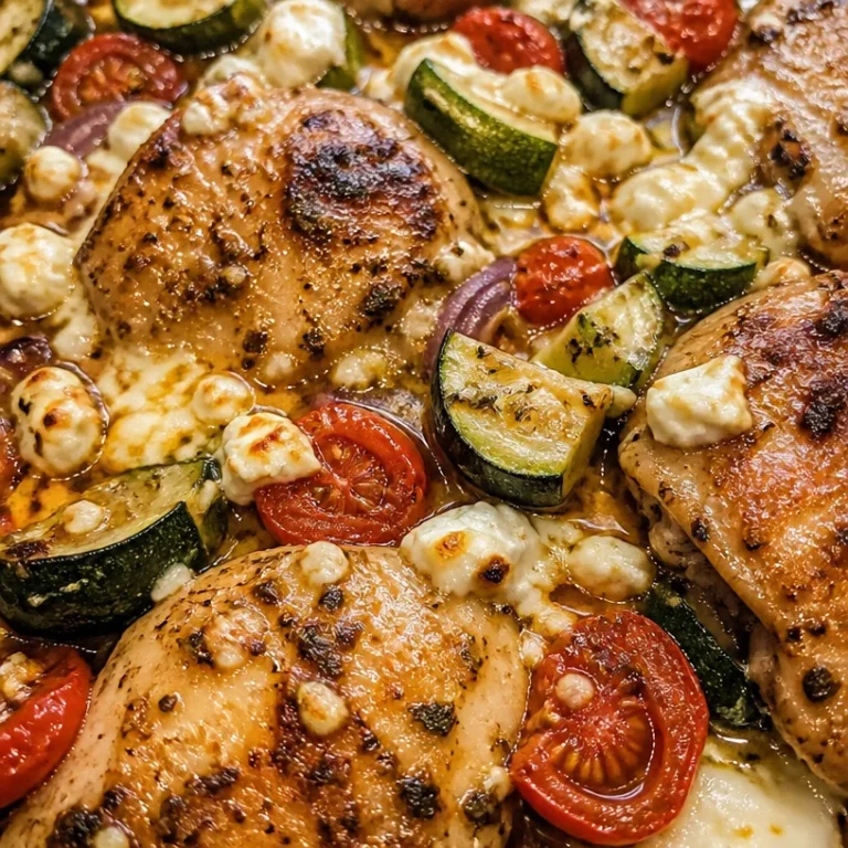 Sheet Pan Mediterranean Chicken with Zucchini and colorful vegetables