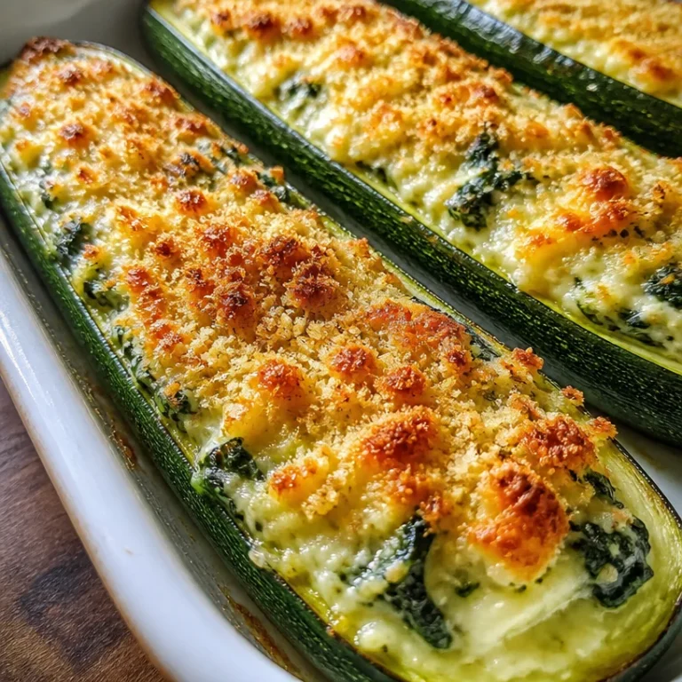 Delicious stuffed zucchini boats filled with vegetables and cheese