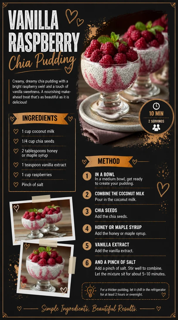 Vanilla Raspberry Chia Pudding
