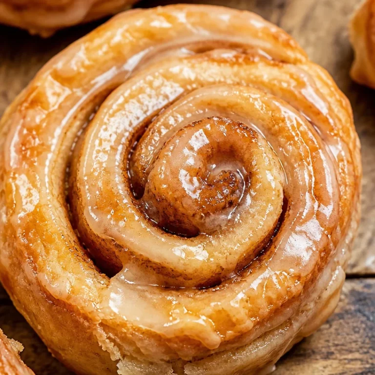 Delicious vegan honey buns on a wooden table, perfect for a sweet treat.