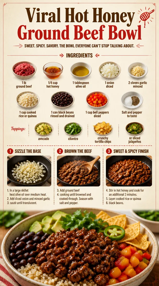 Viral Hot Honey Ground Beef Bowl