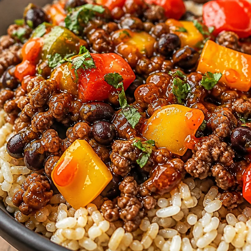 Viral Hot Honey Ground Beef Bowl