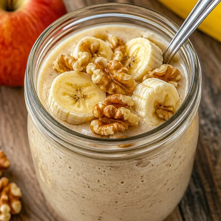 Refreshing apple banana smoothie in a glass with fresh fruits