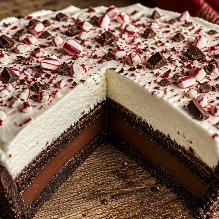 Dark Chocolate Peppermint Mousse Tart with whipped cream and peppermint sprigs
