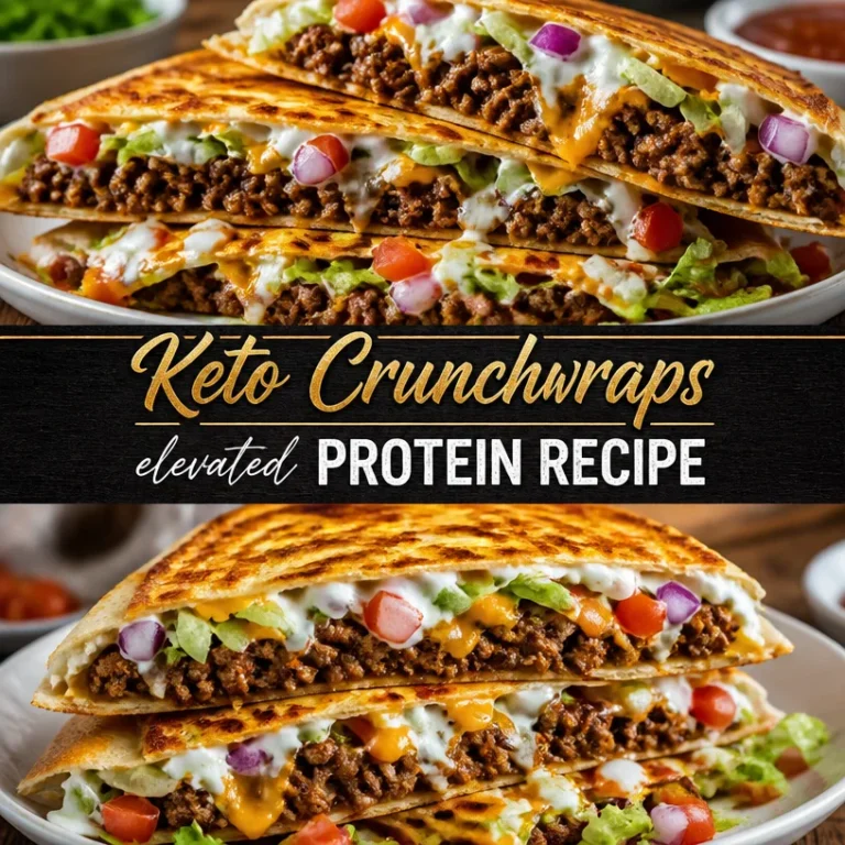 Delicious Keto Crunchwraps filled with fresh ingredients for a healthy low-carb meal