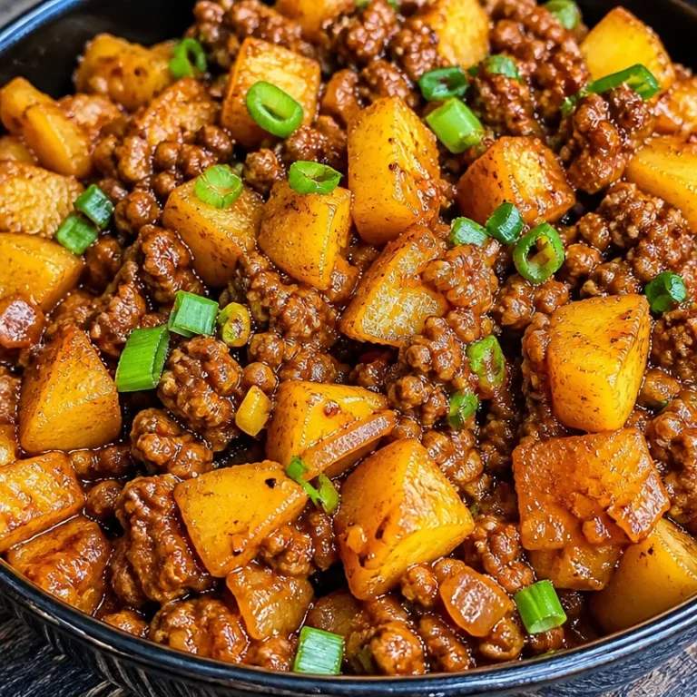 Sloppy Joe Potato Skillet served in a pan, showcasing a hearty meal