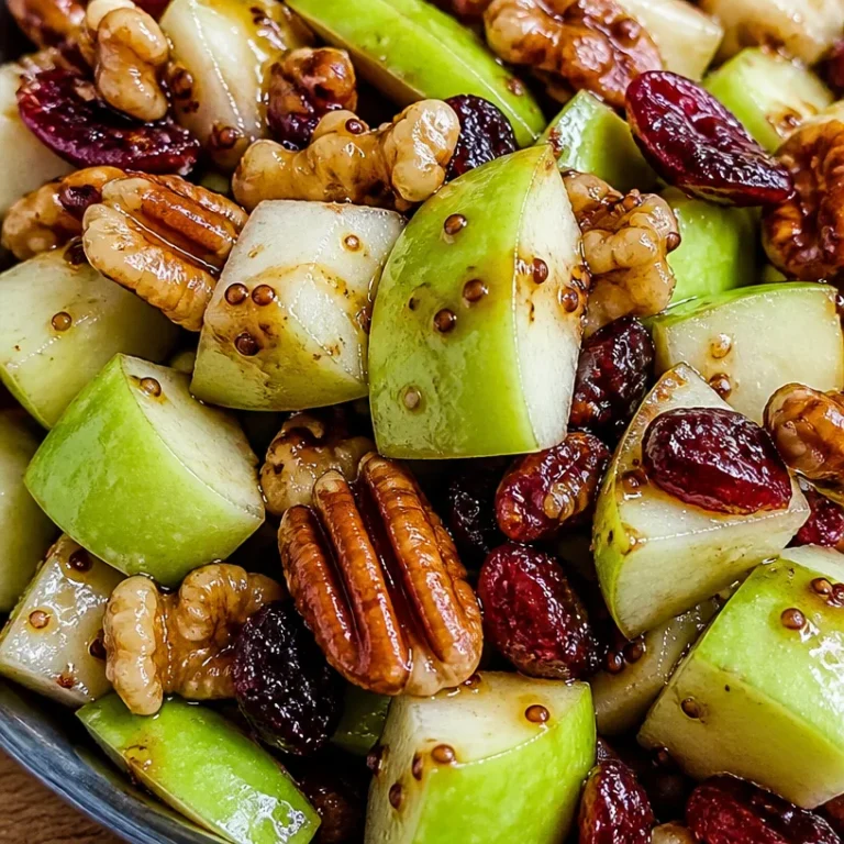 Fresh apple salad with mixed greens and colorful toppings
