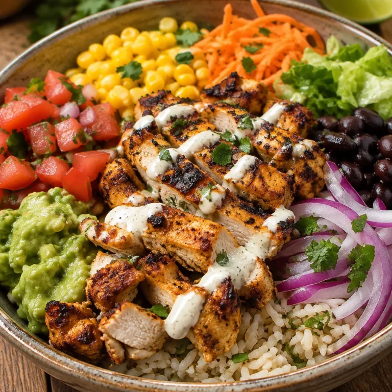 Build-Your-Own Mexican Chicken Bowls with fresh ingredients and flavorful toppings