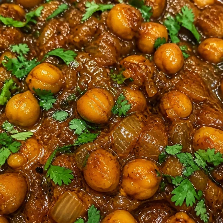 Delicious Butter Chickpeas served in a bowl with spices and herbs