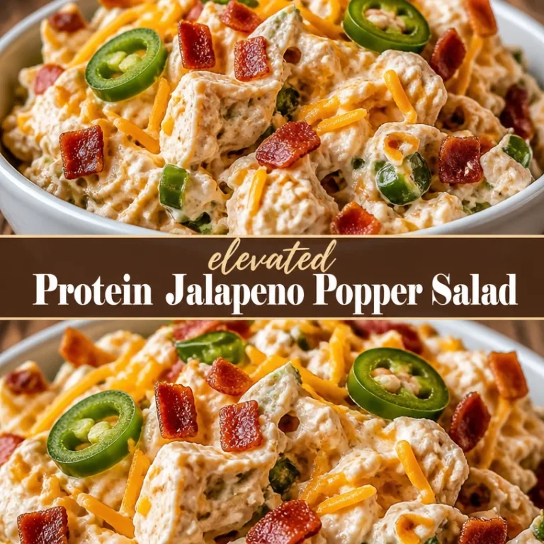 High Protein Jalapeno Popper Chicken Salad served in a bowl