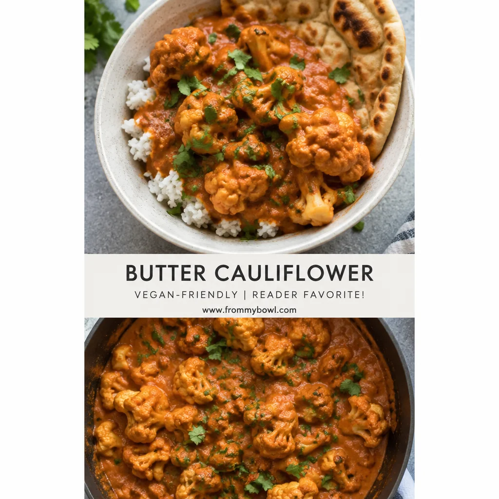 Delicious vegan Butter Cauliflower dish served in a bowl.