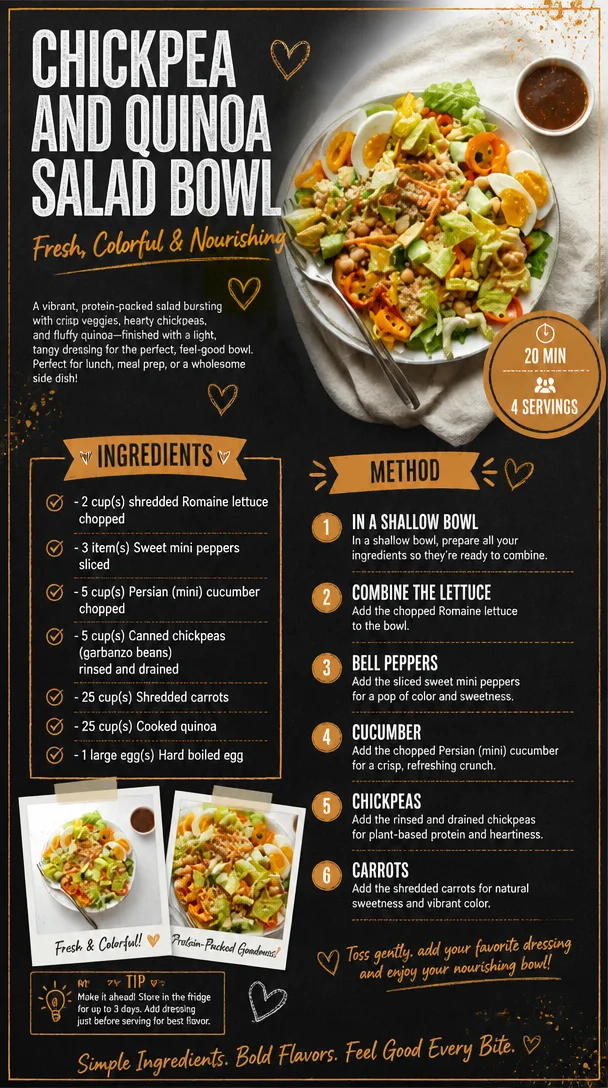 Chickpea and quinoa salad bowl