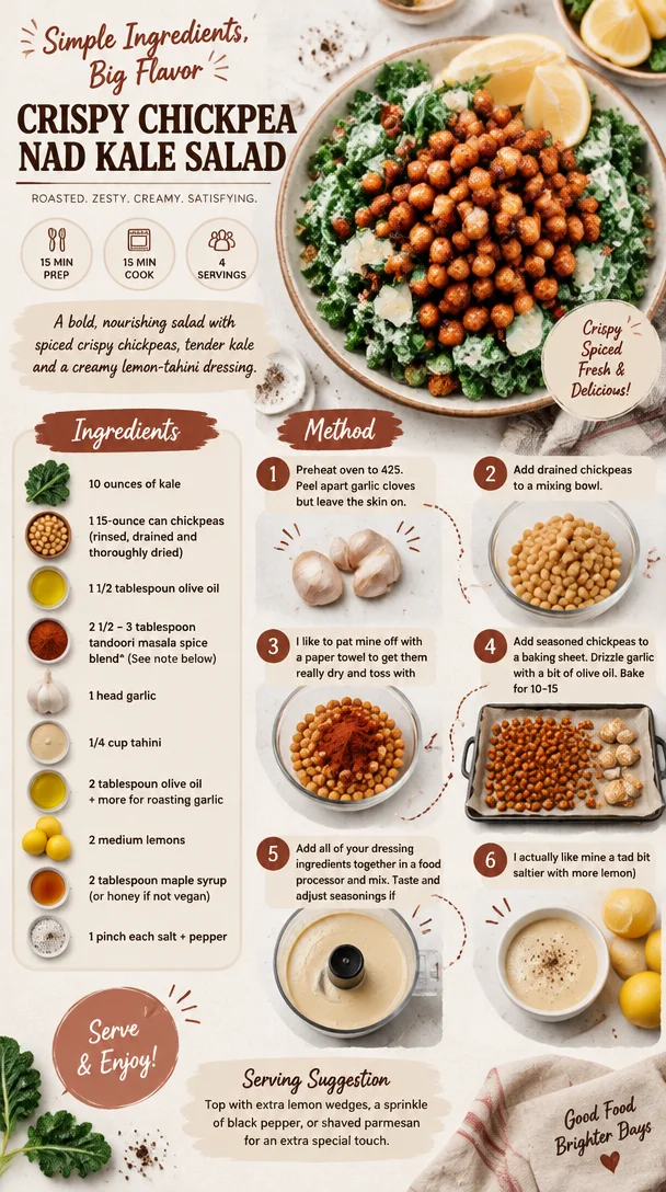 Crispy Chickpea and Kale Salad