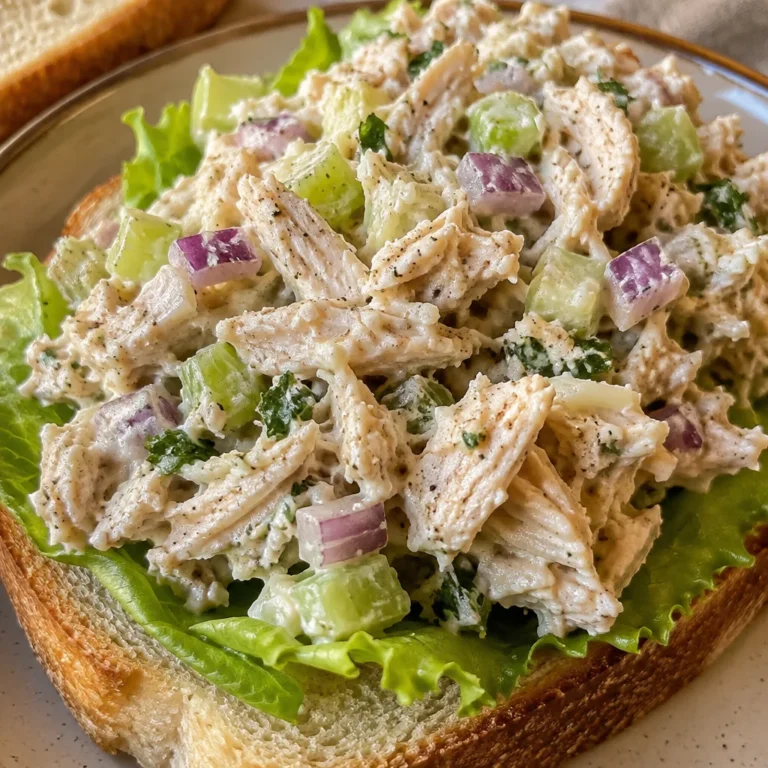 Healthy and creamy Caesar Chicken Salad with grilled chicken and fresh greens.