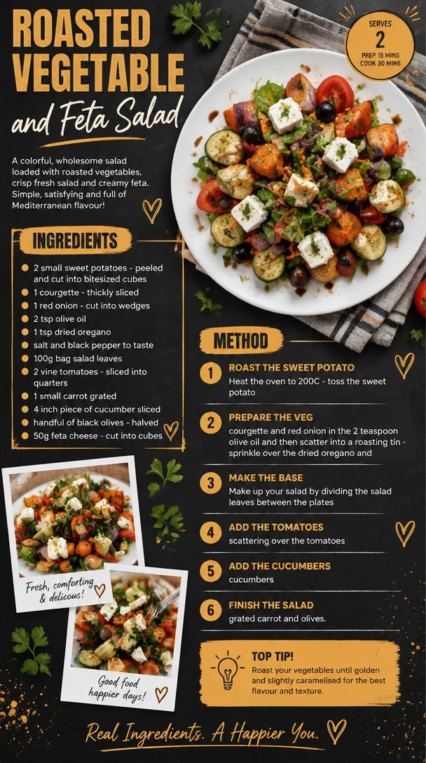 Roasted Vegetable and Feta Salad