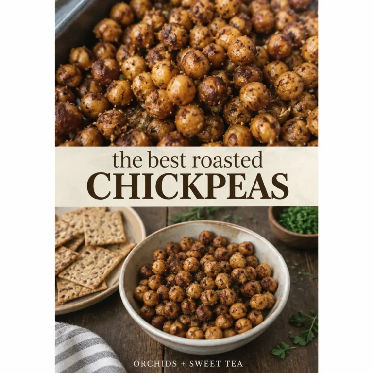 A bowl of crispy roasted chickpeas seasoned with spices